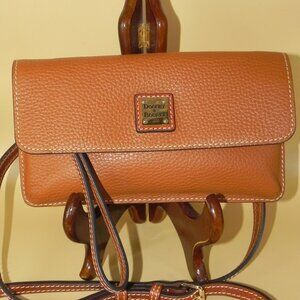 Dooney & Bourke Pebble Grain Carmel Wristlet/Crossbody /Shoulder Bag.
